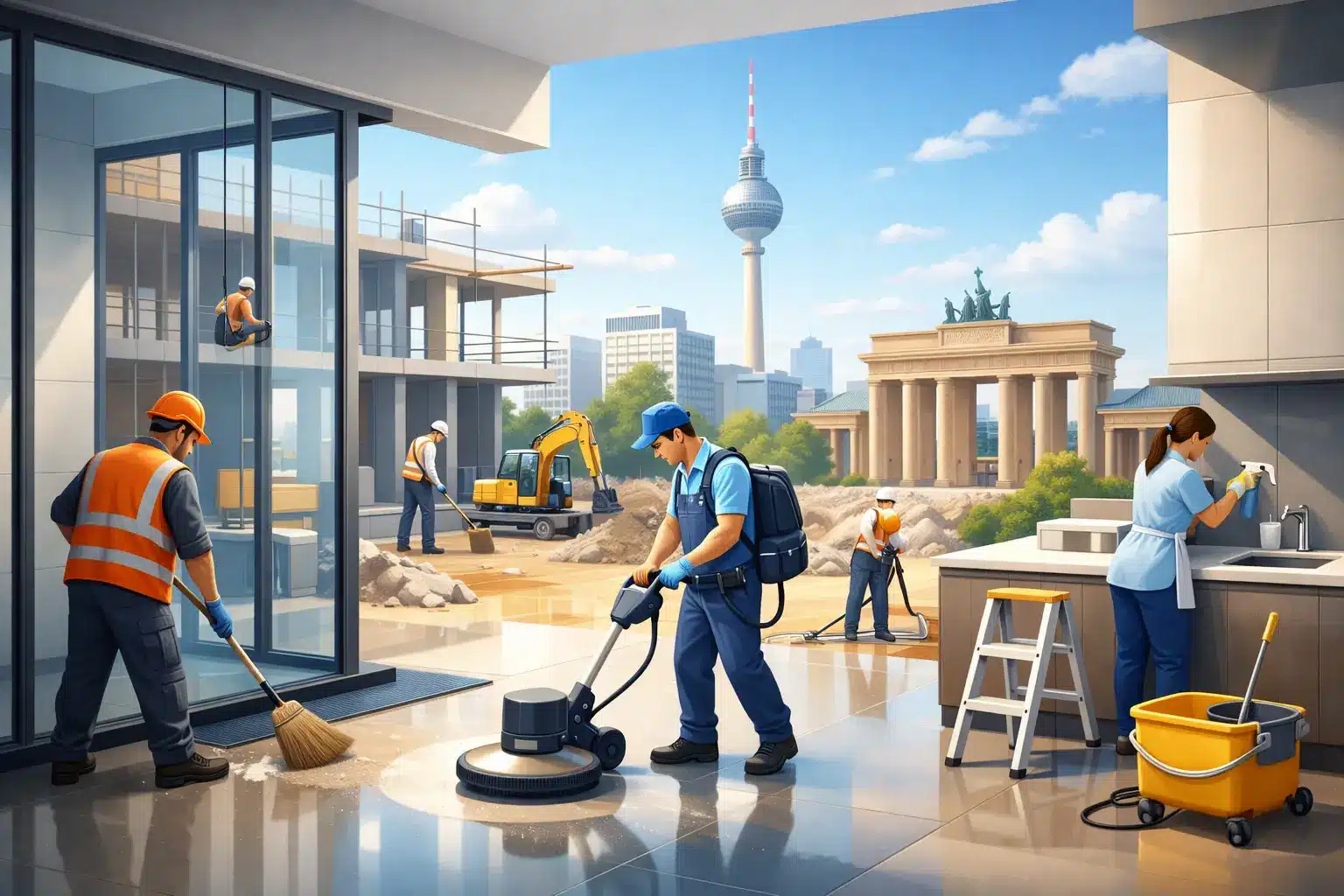 Baureinigung Berlin für einen sauberen Projektabschluss